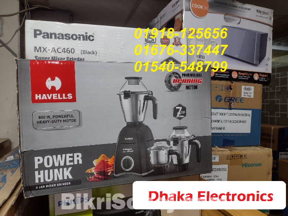 HAVELLS 800W 3-in-1 Power Hunk 3 Jar Mixer Grinder